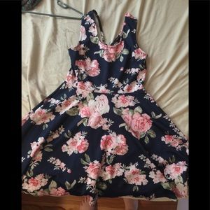 Floral semi formal knee length dress